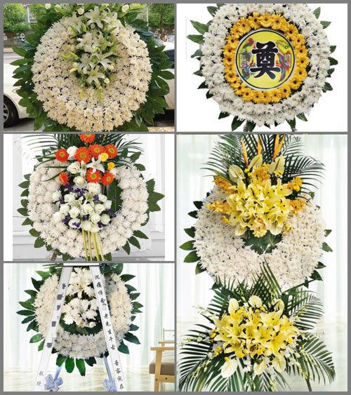 湖北黄冈市黄梅县蔡山镇王三墩村花圈速递